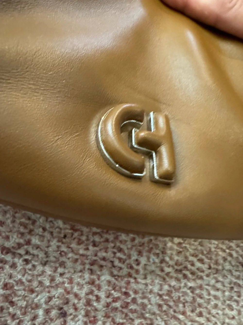 Cole Haan Womens' Quilted soft leather Hobo Bag - New Caramel
